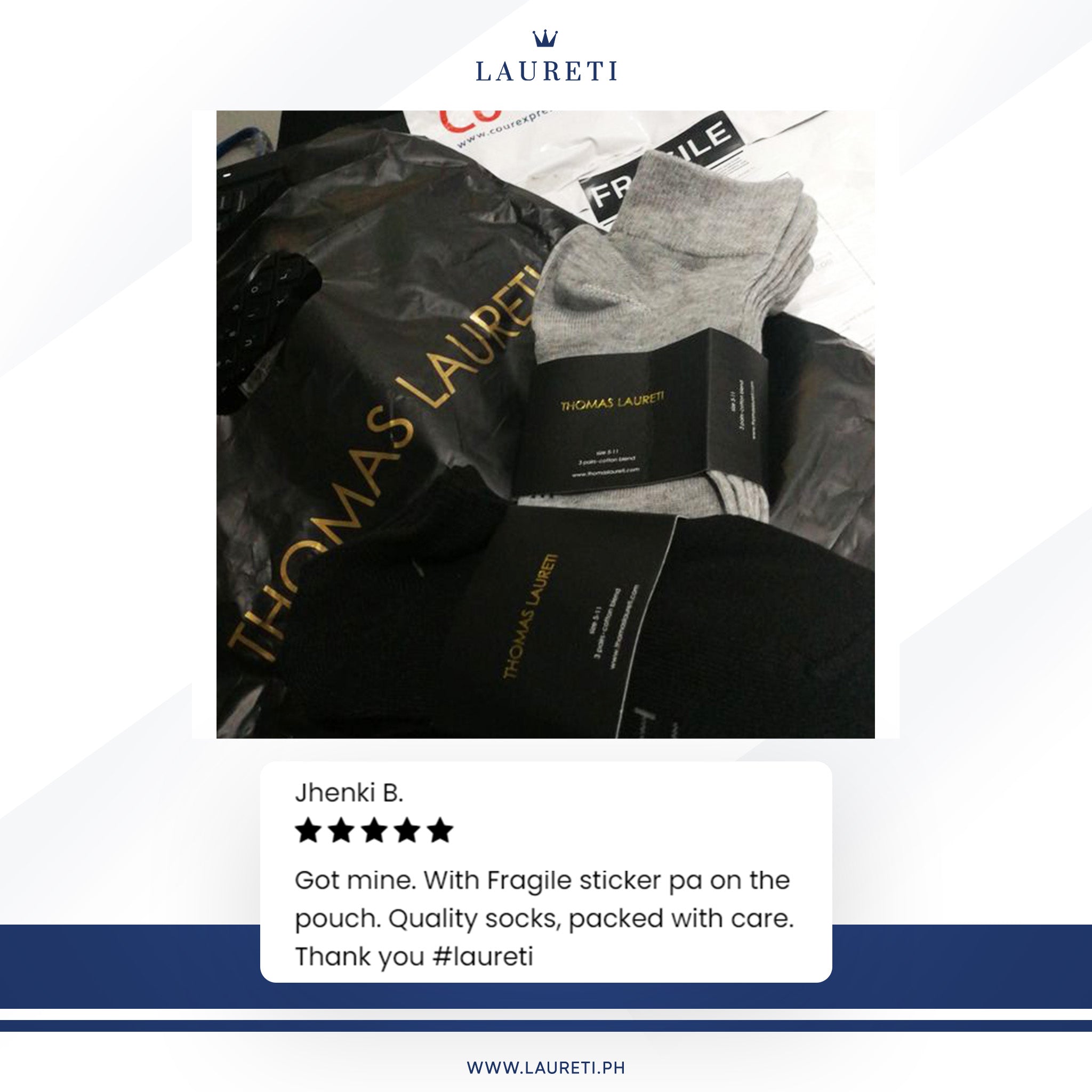 3 PAIRS LAURETI ABOVE ANKLE SOCKS ( UNISEX • FREE SIZE ) ( GRAY )