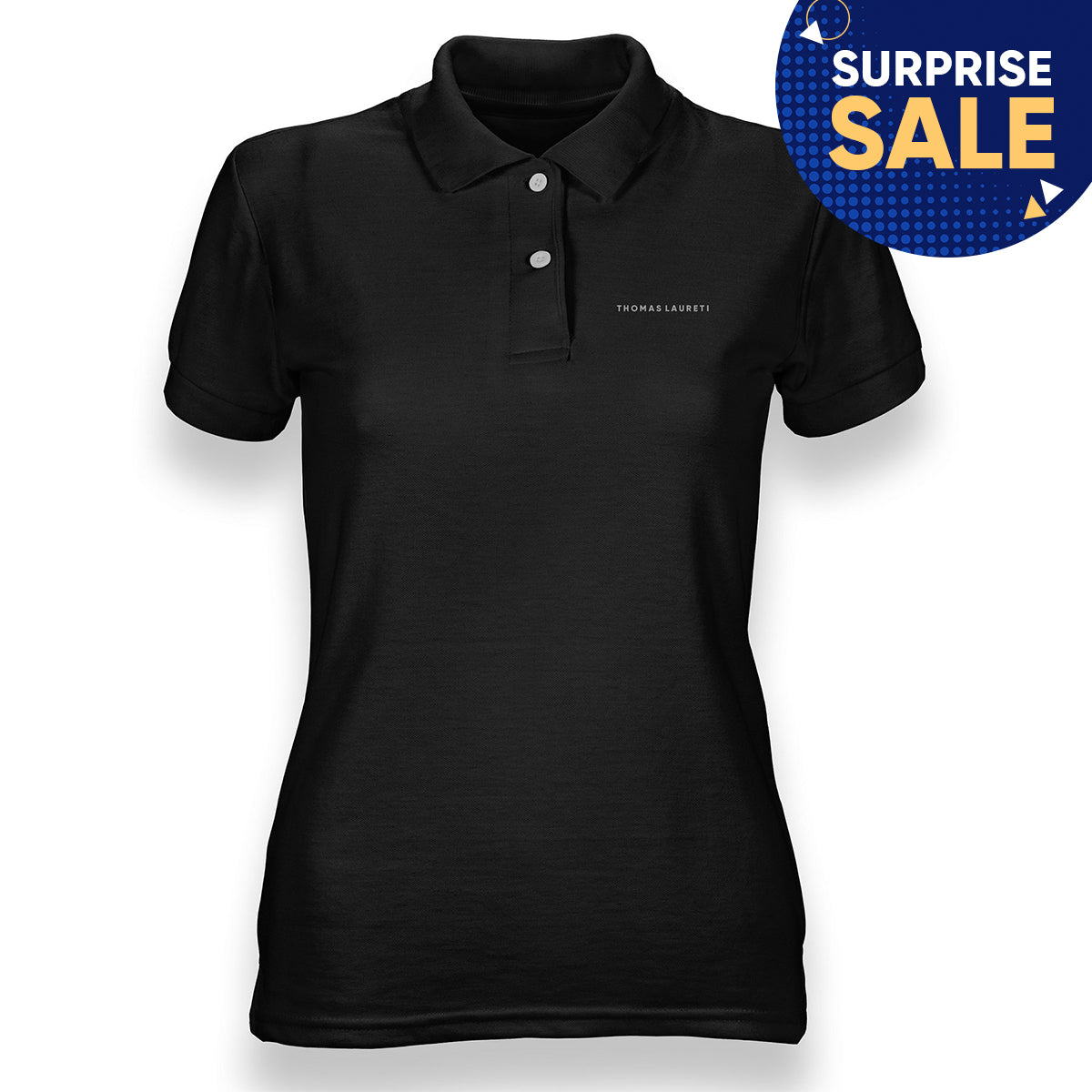 Women's Thomas Laureti Black Polo Shirt