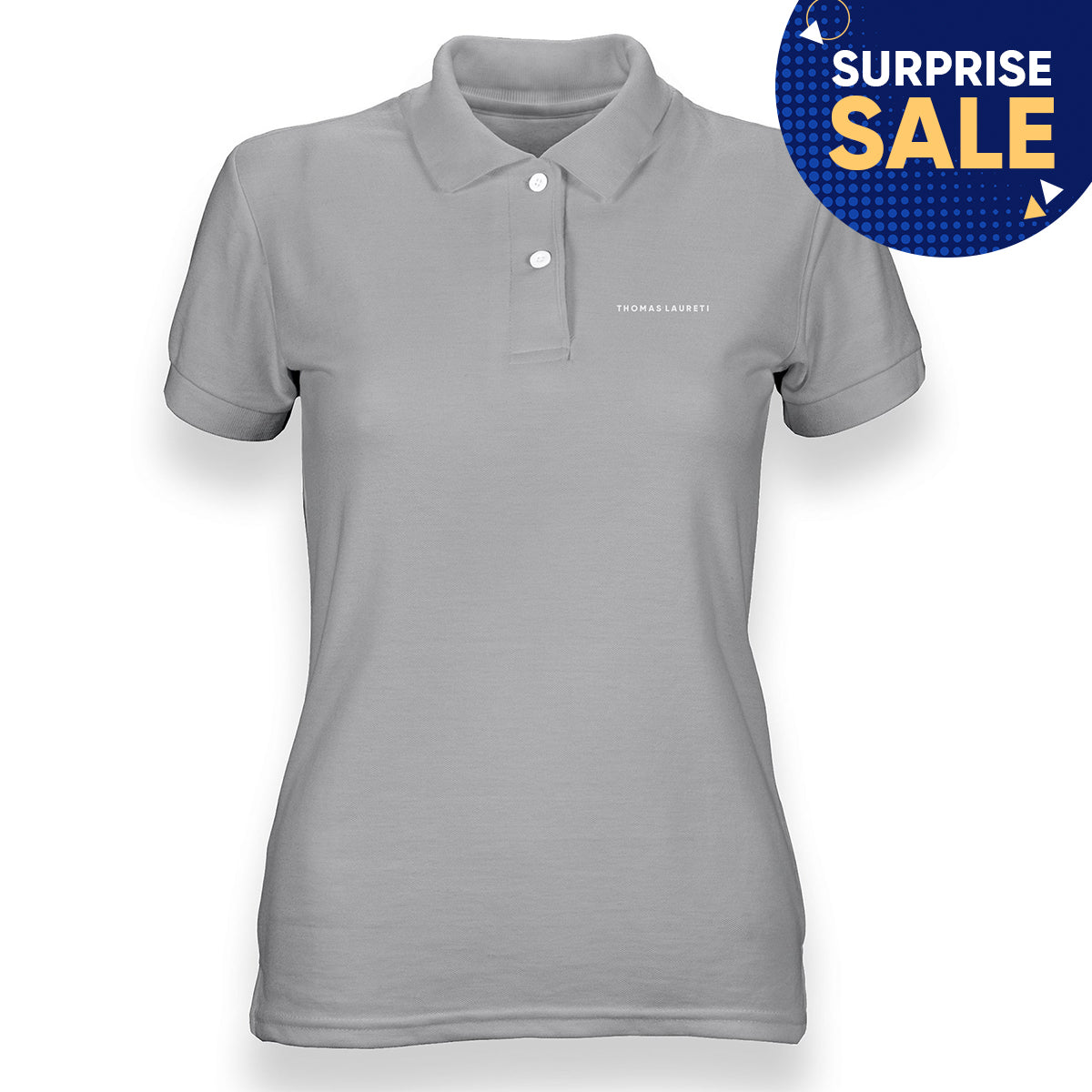 Women's Thomas Laureti Gray Polo Shirt