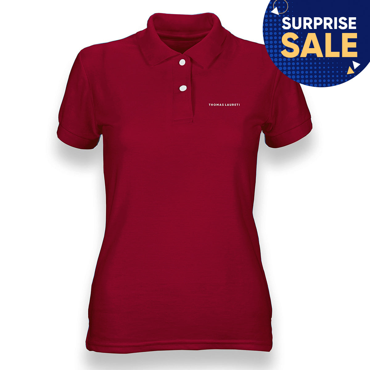 Women's Thomas Laureti Maroon Polo Shirt