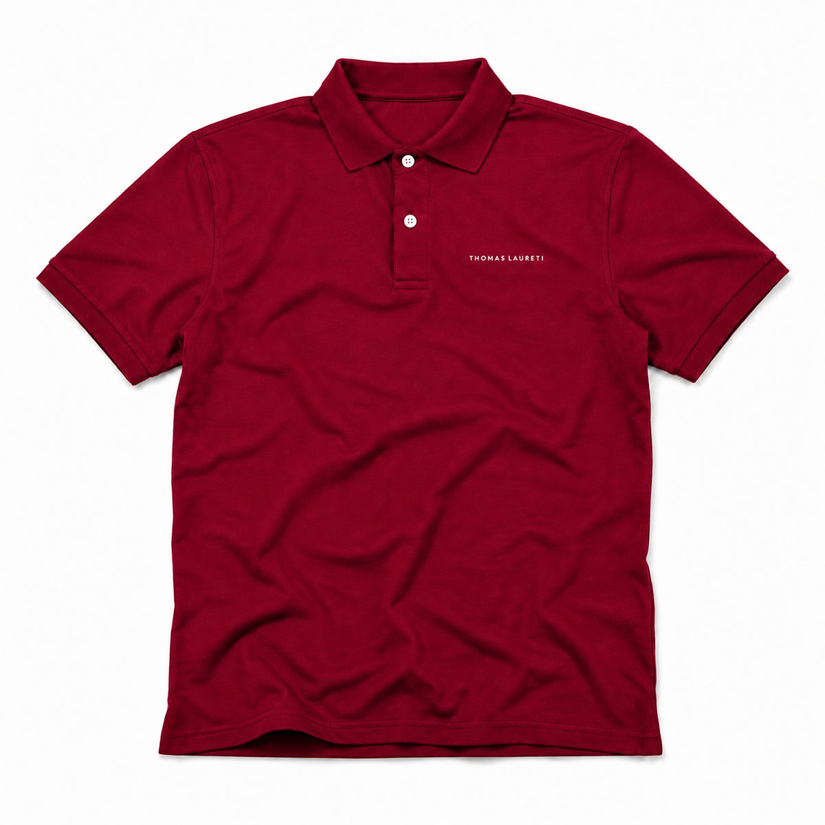 Men's Thomas Laureti Maroon Polo Shirt