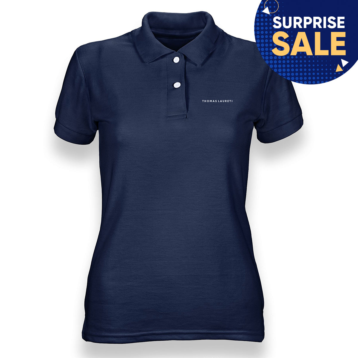 Women's Thomas Laureti Navy Blue Polo Shirt