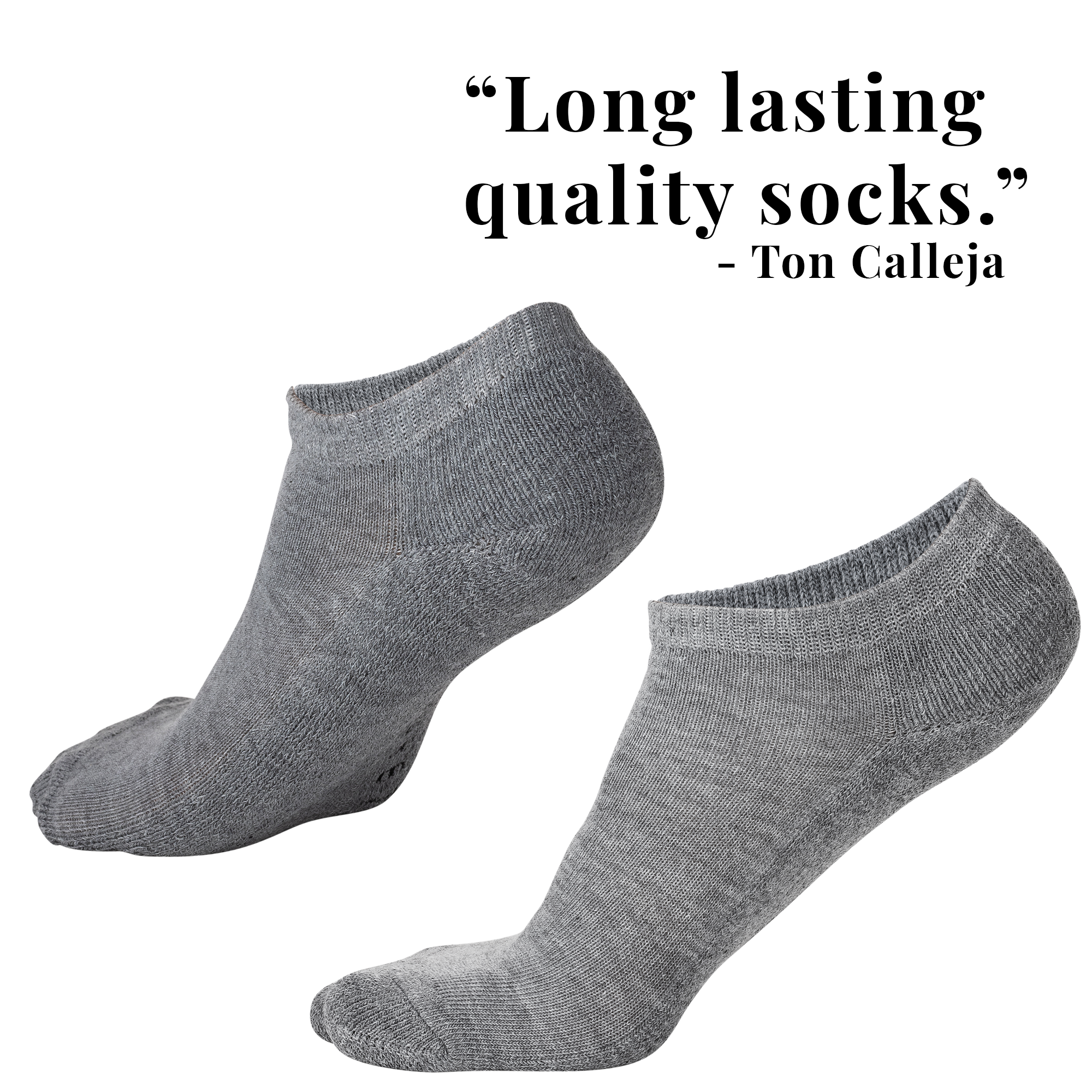 3 PAIRS LAURETI ANKLE SOCKS ( UNISEX • FREE SIZE ) ( GRAY )