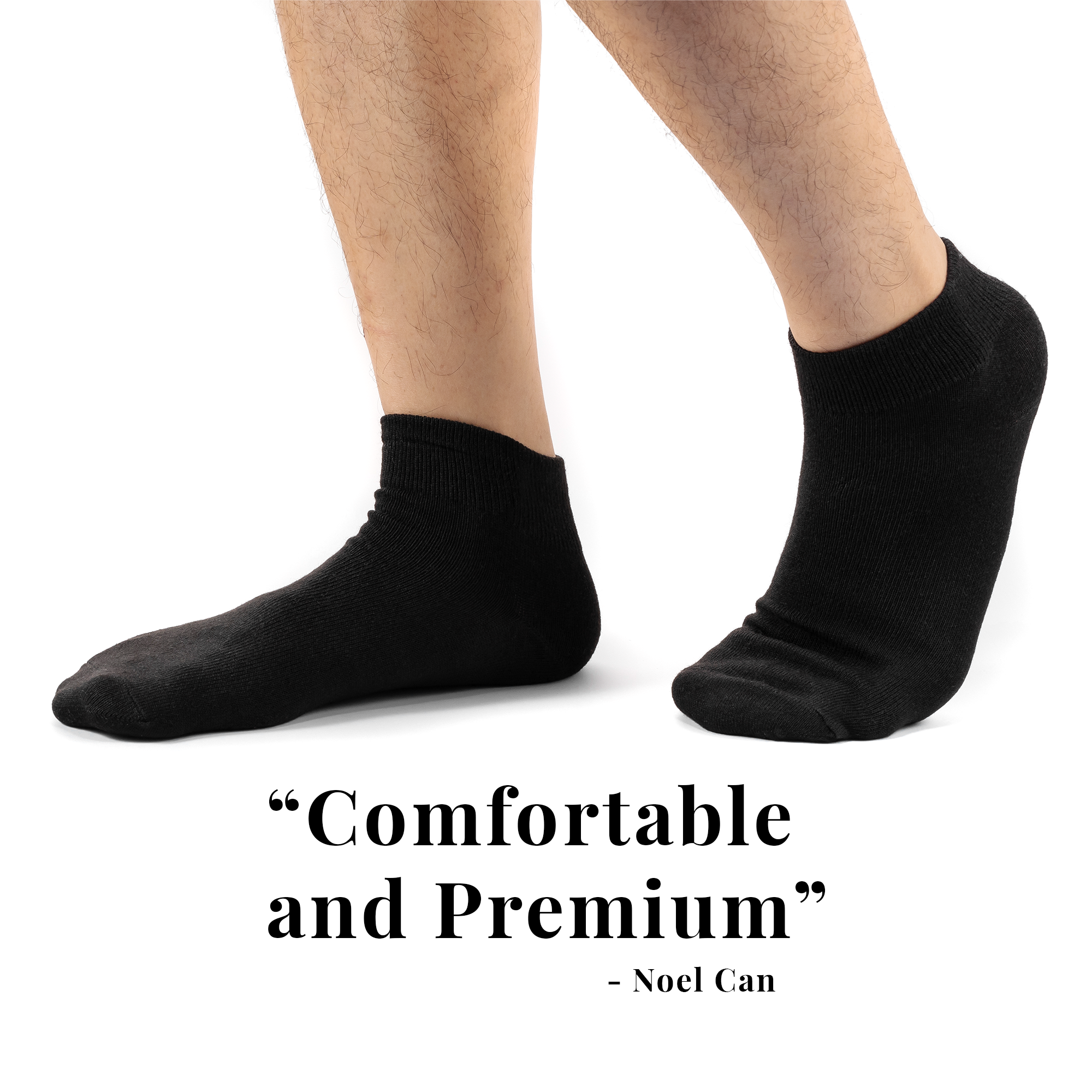 3 PAIRS LAURETI ABOVE ANKLE SOCKS ( UNISEX • FREE SIZE ) ( BLACK )