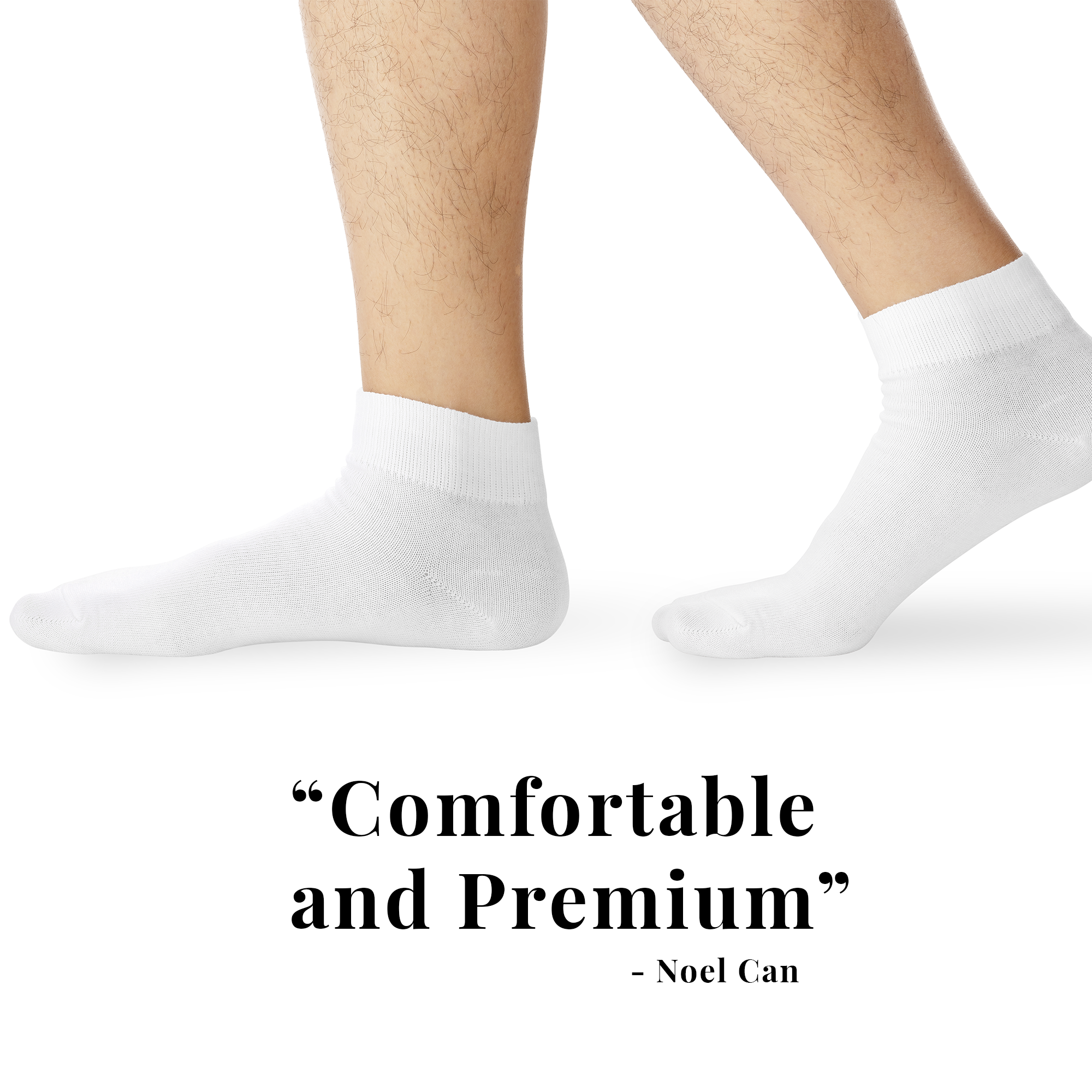 3 PAIRS LAURETI ABOVE ANKLE SOCKS ( UNISEX • FREE SIZE ) ( WHITE )