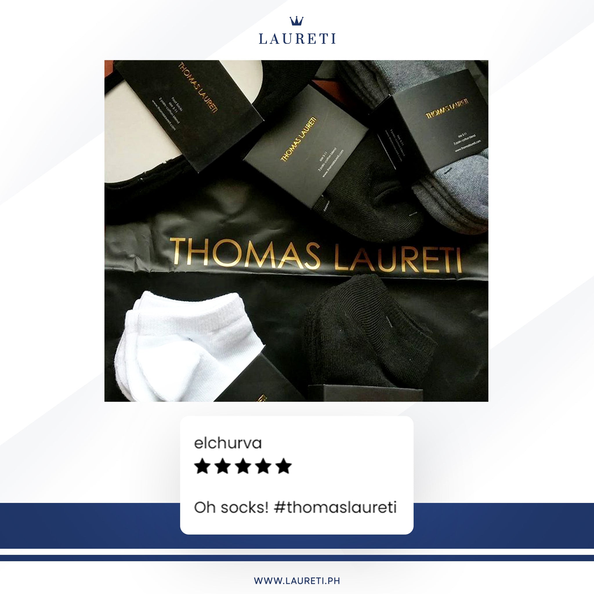 3 PAIRS LAURETI ANKLE SOCKS ( UNISEX • FREE SIZE ) ( GRAY )