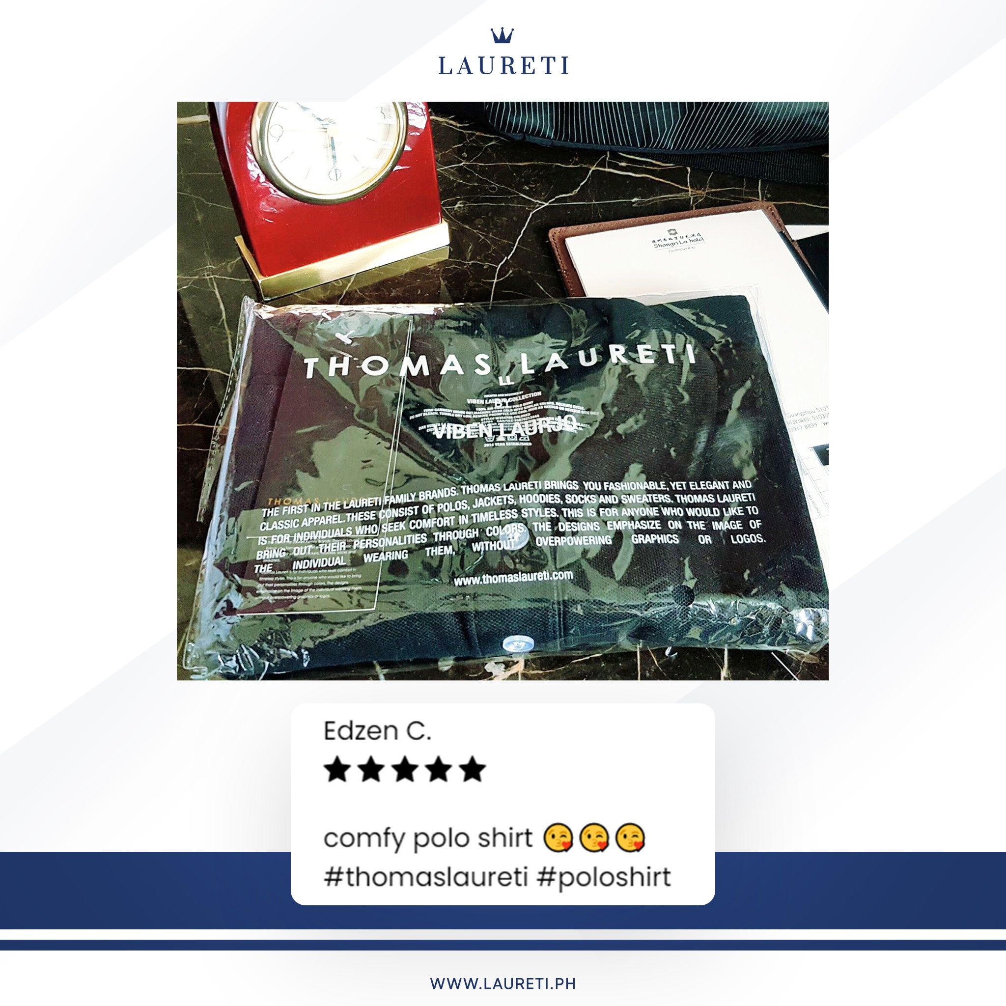 Women's Thomas Laureti Black Polo Shirt