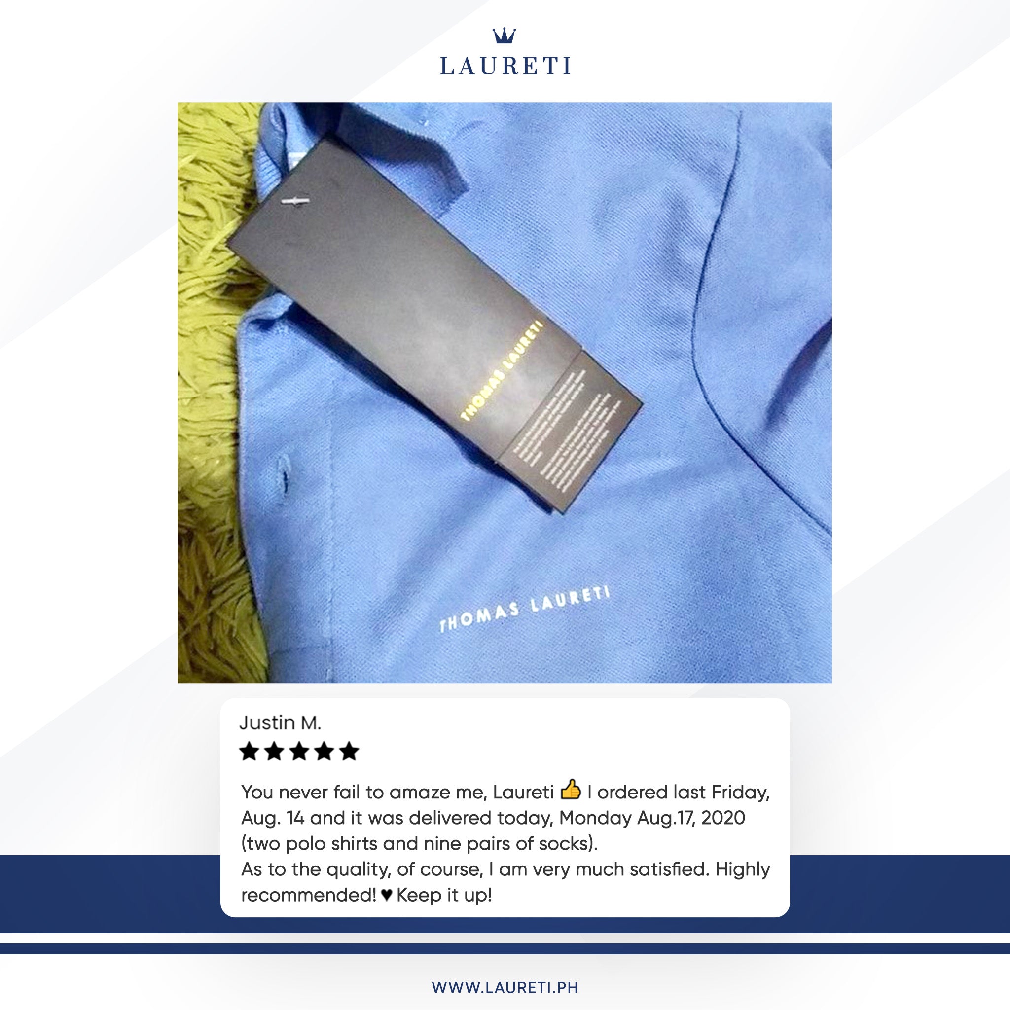 Women's Thomas Laureti Light Blue Polo Shirt