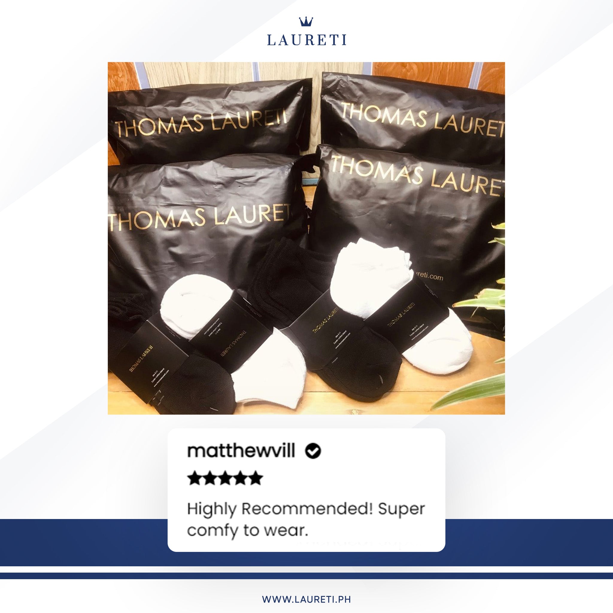 9 PAIRS LAURETI ANKLE SOCKS ( UNISEX • FREE SIZE ) ( WHITE )