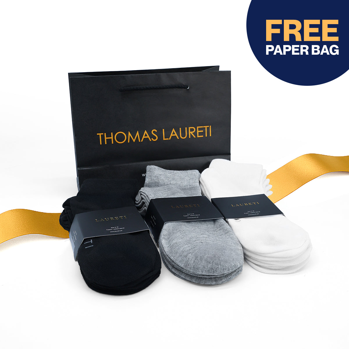 9 PAIRS LAURETI ABOVE ANKLE SOCKS ( UNISEX • FREE SIZE ) ( ASSORTED )