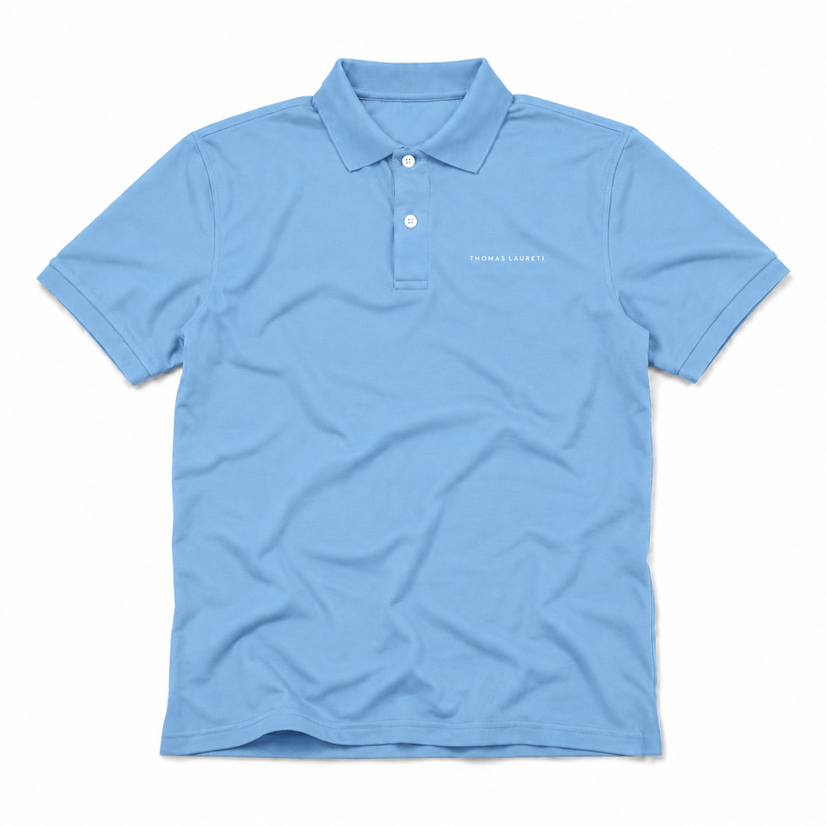 Men's Thomas Laureti Light Blue Polo Shirt