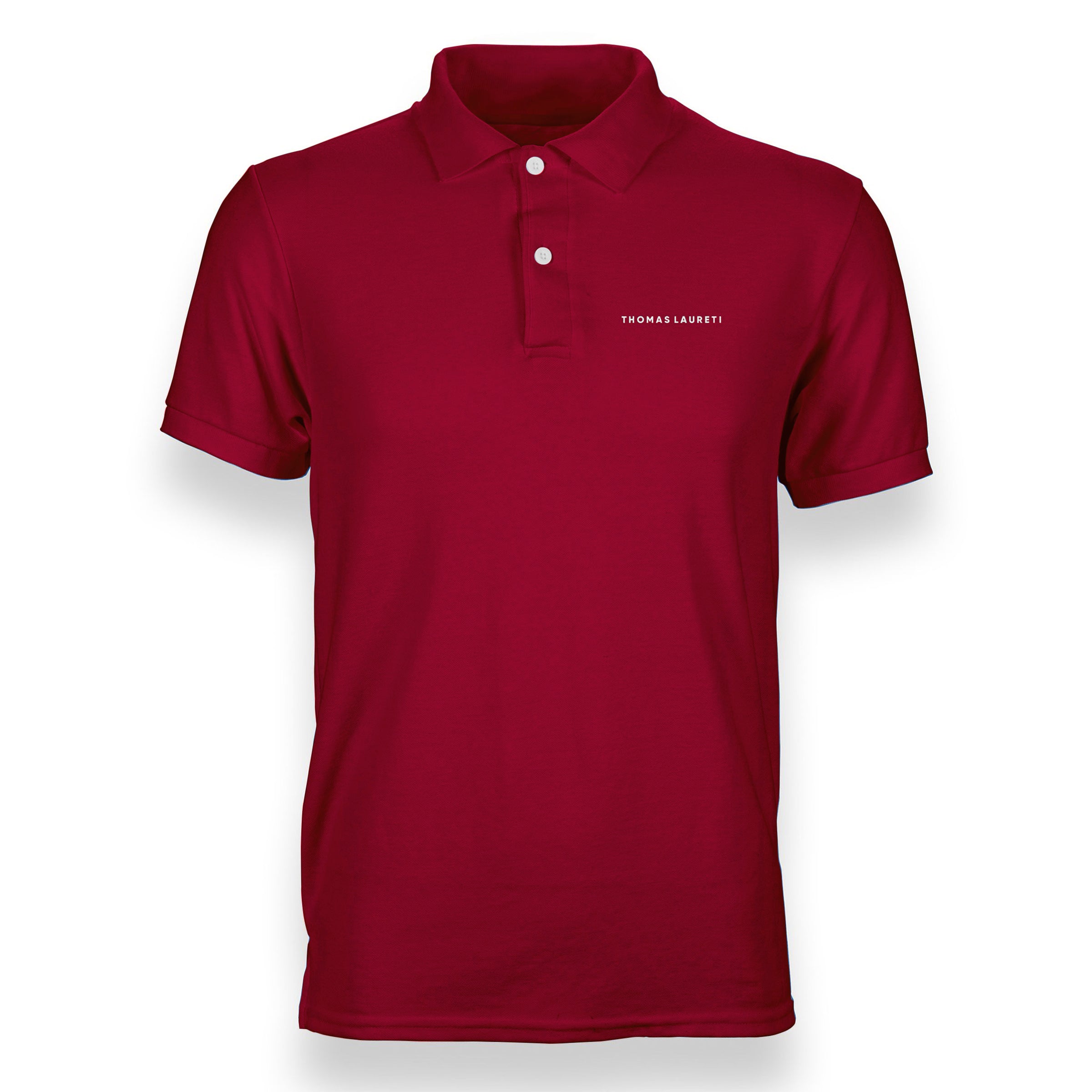 Men's Thomas Laureti Maroon Polo Shirt