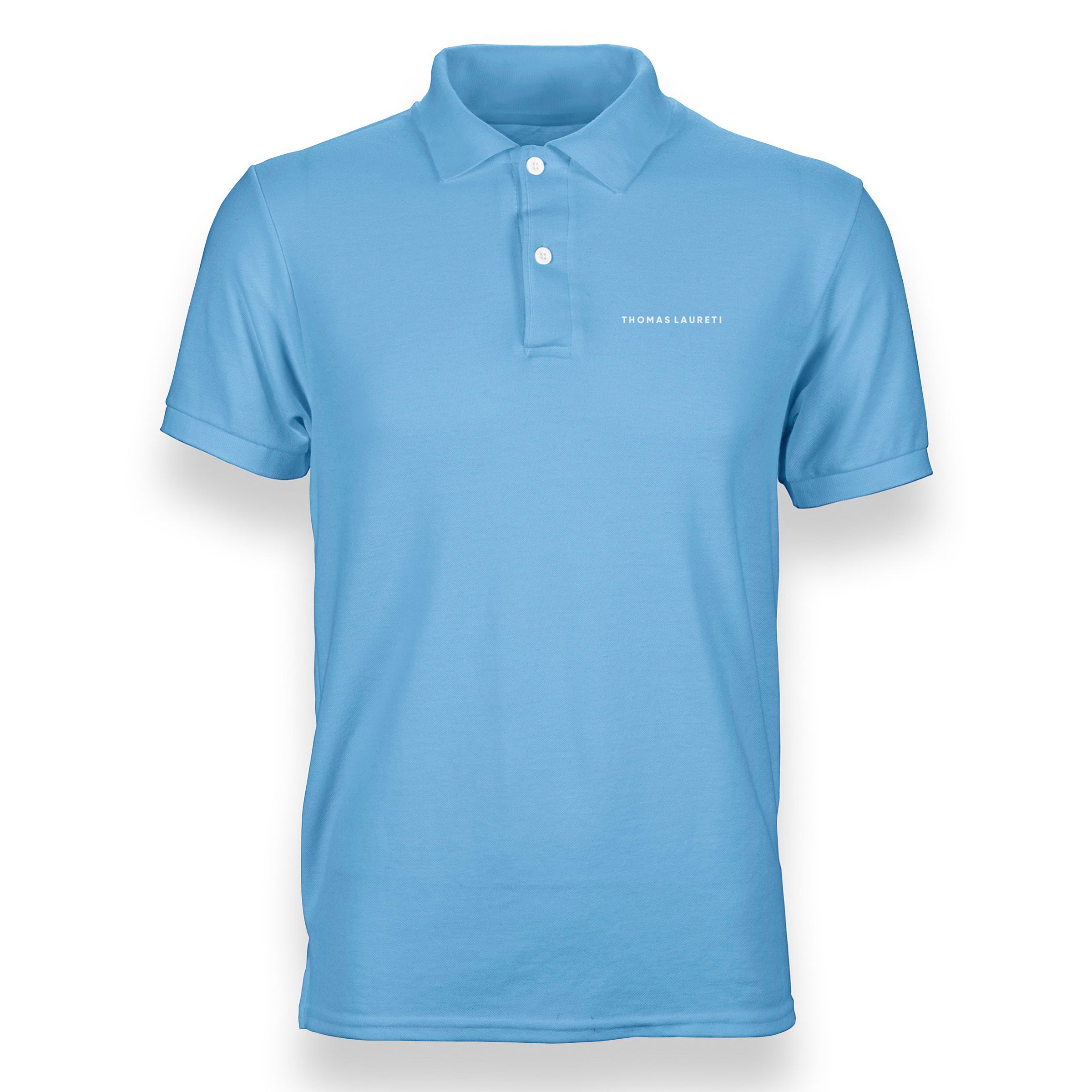 Men's Thomas Laureti Light Blue Polo Shirt