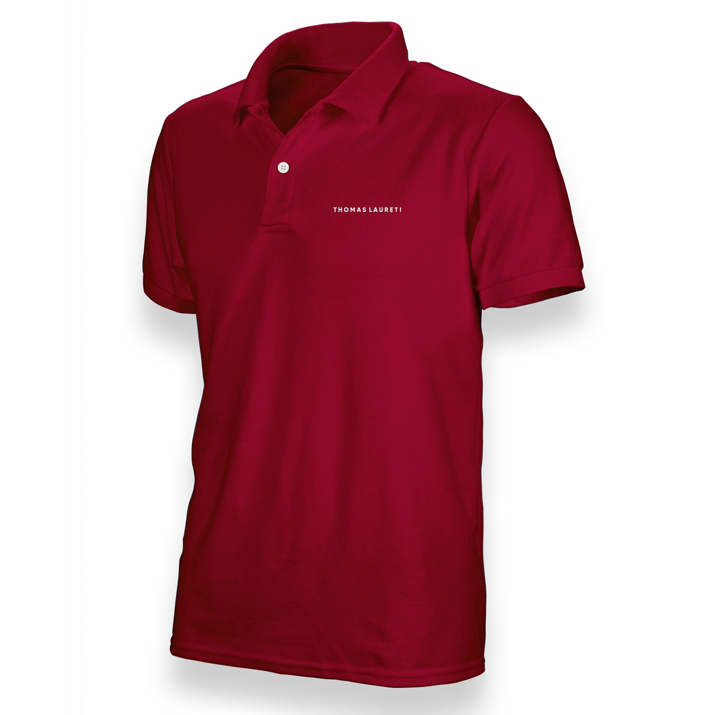 Men's Thomas Laureti Maroon Polo Shirt