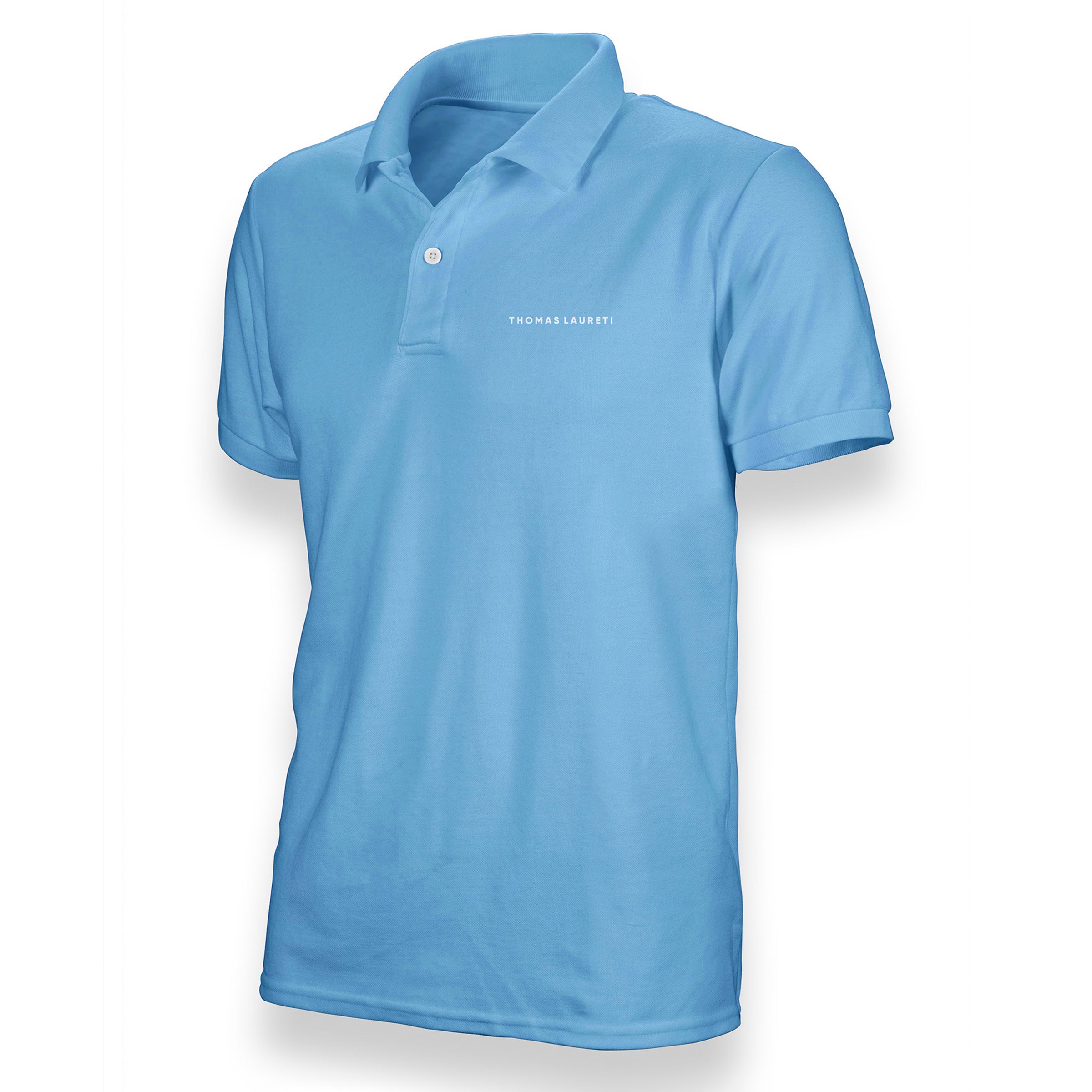 Men's Thomas Laureti Light Blue Polo Shirt