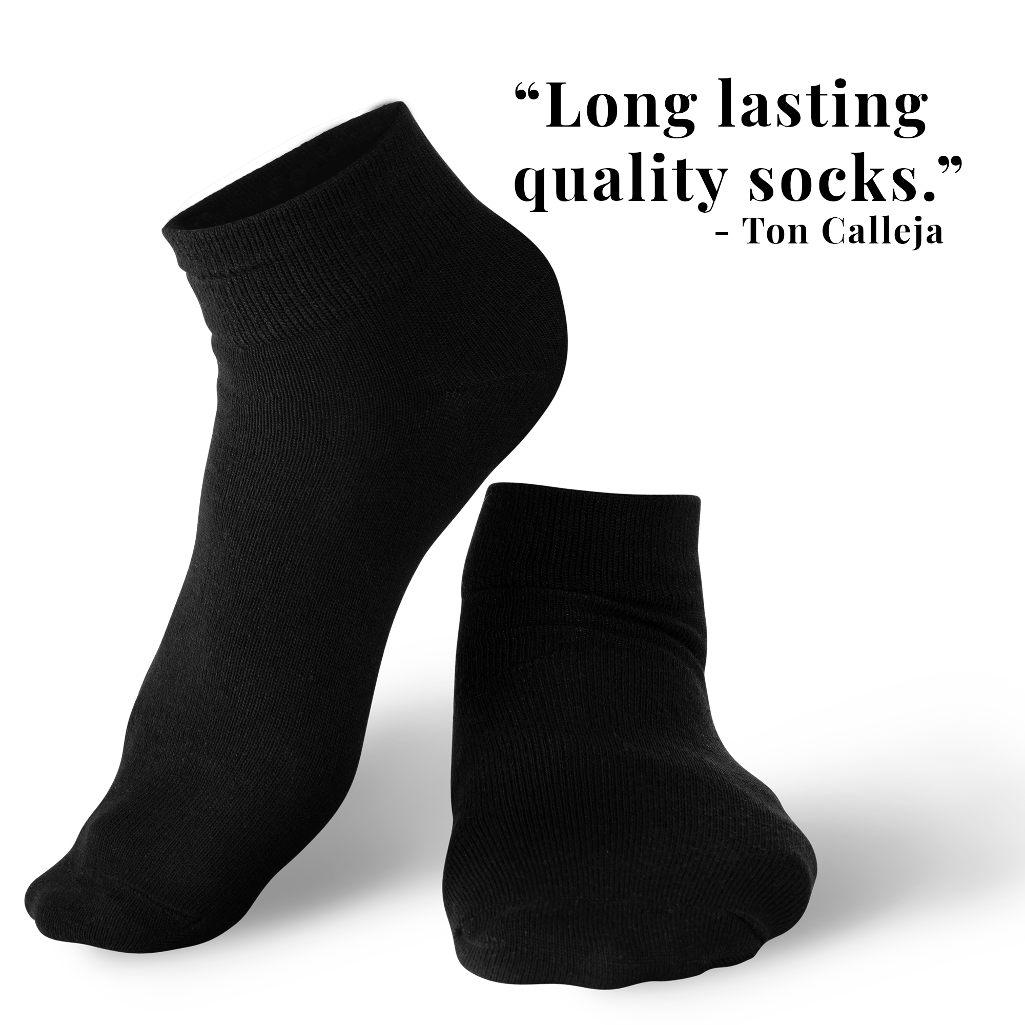 9 PAIRS LAURETI ABOVE ANKLE SOCKS ( UNISEX • FREE SIZE ) ( BLACK )