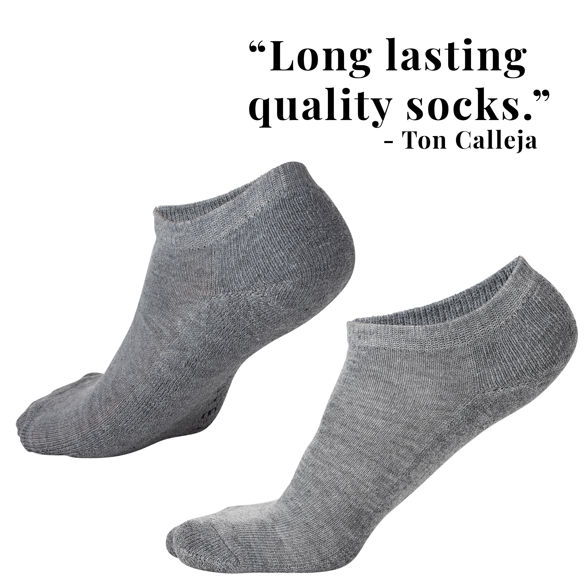 9 PAIRS LAURETI ANKLE SOCKS ( UNISEX • FREE SIZE ) ( GRAY )