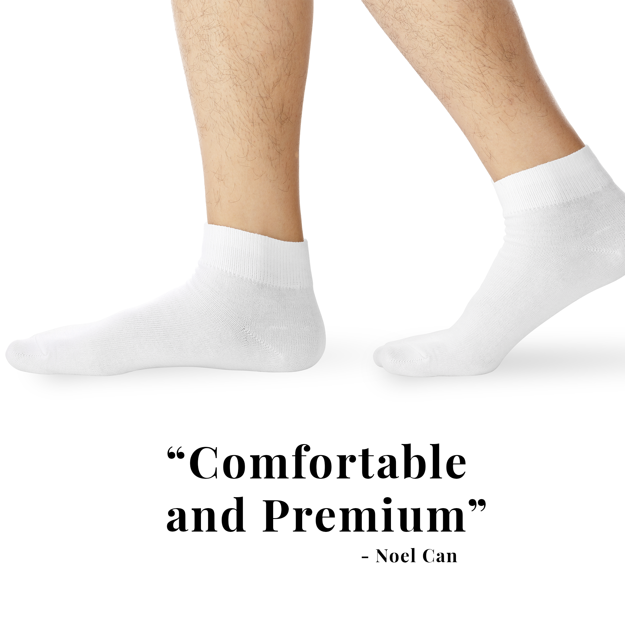 9 PAIRS LAURETI ABOVE ANKLE SOCKS ( UNISEX • FREE SIZE ) ( WHITE )