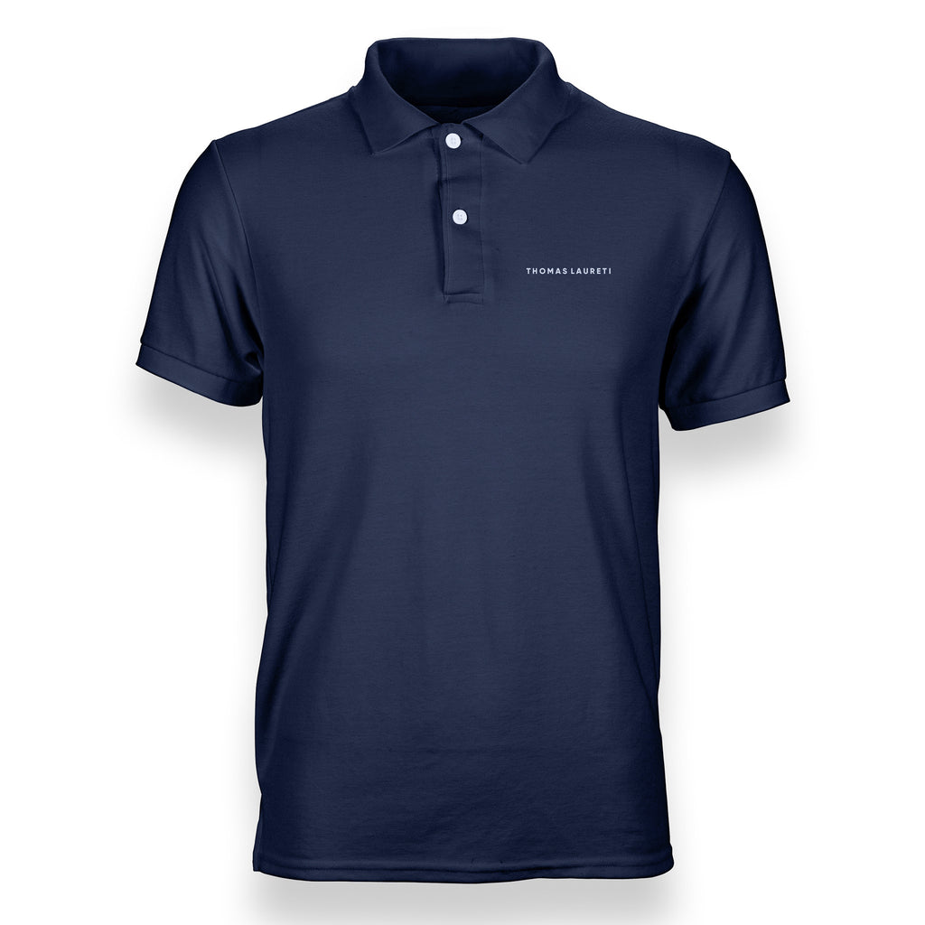 Men s Thomas Laureti Navy Blue Polo Shirt