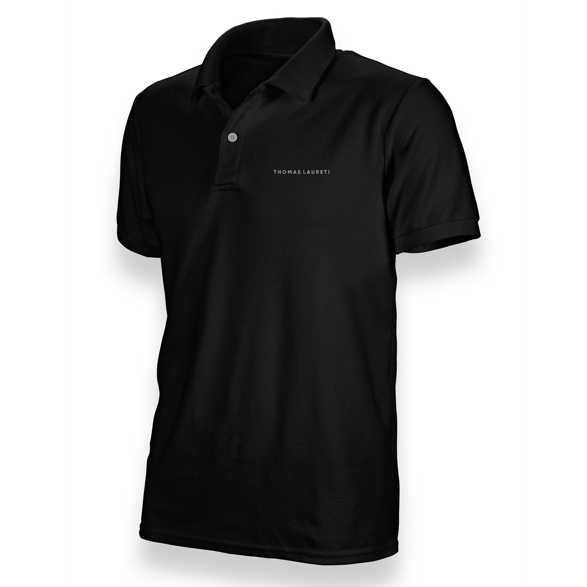 Men's Thomas Laureti Black Polo Shirt