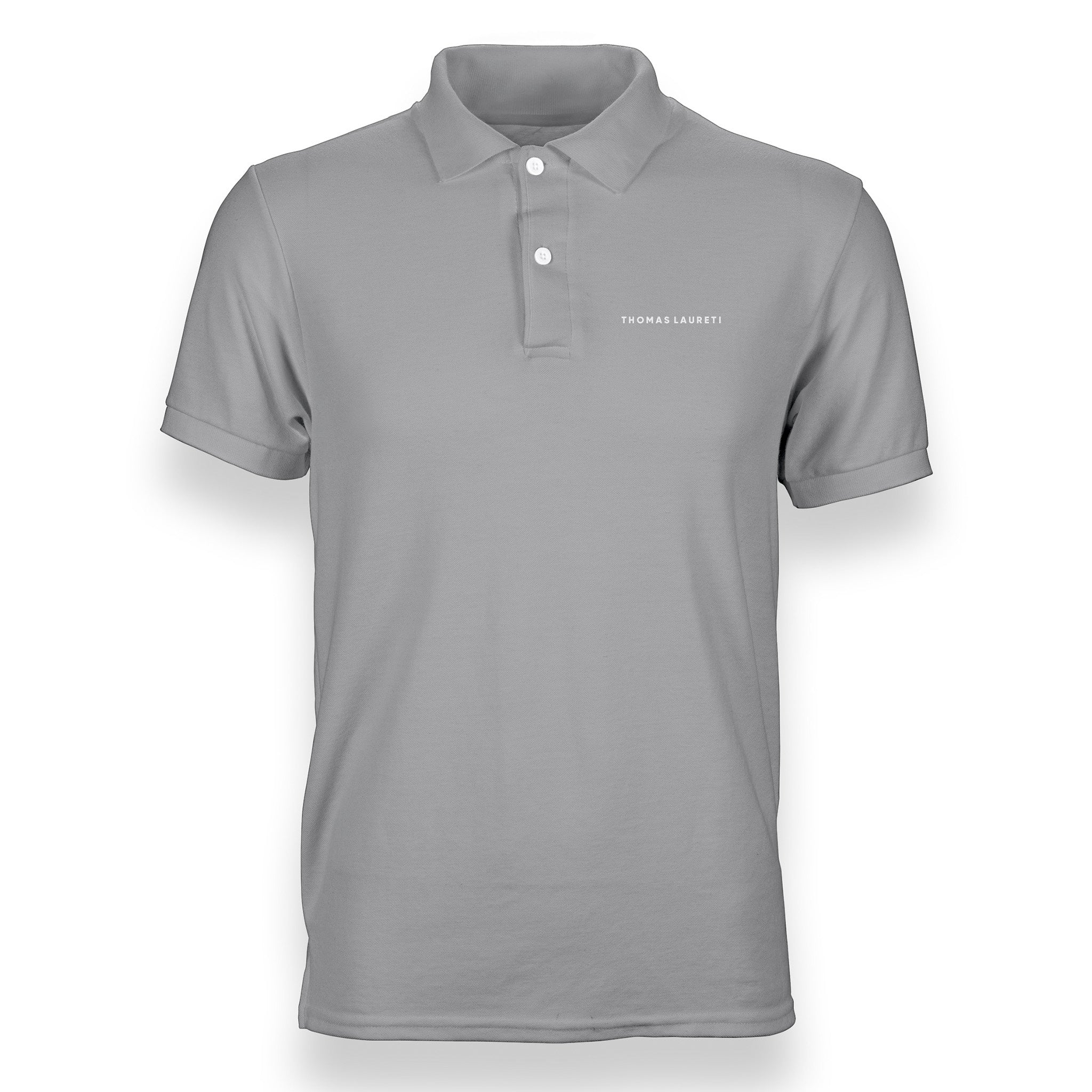 Men's Thomas Laureti Gray Polo Shirt