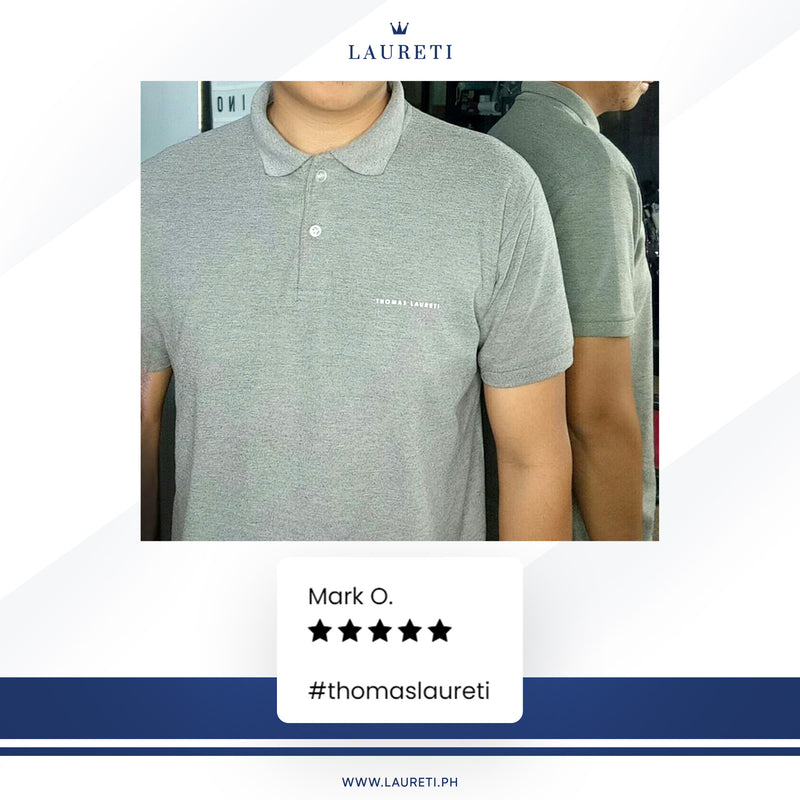Men's Thomas Laureti Gray Polo Shirt