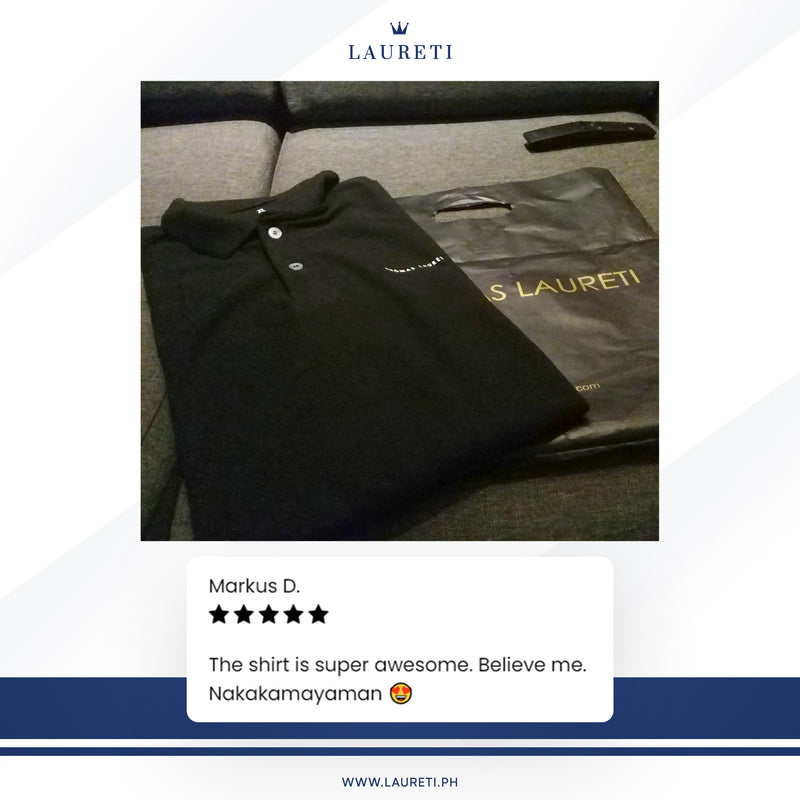 Men's Thomas Laureti Black Polo Shirt